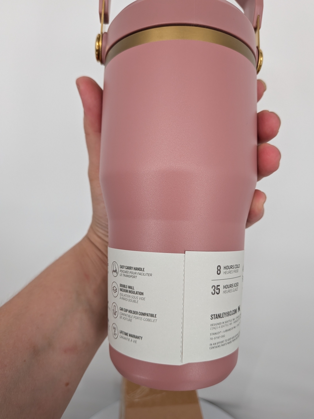 NEW Stanley The IceFlow Flip Straw Tumbler water bottle cup 20 OZ antique pink - Picture 6 of 11